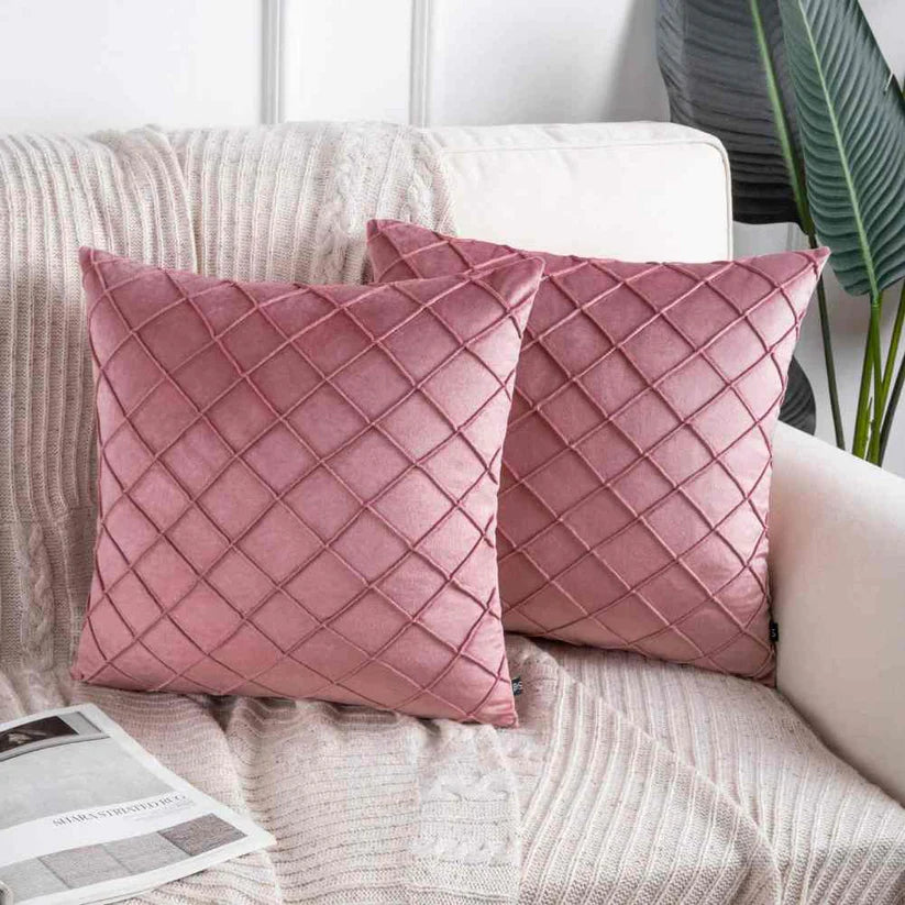 Velvet Square Sofa Cushion- Pack of 2