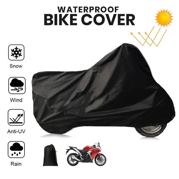 Waterproof Bike Cover- Black