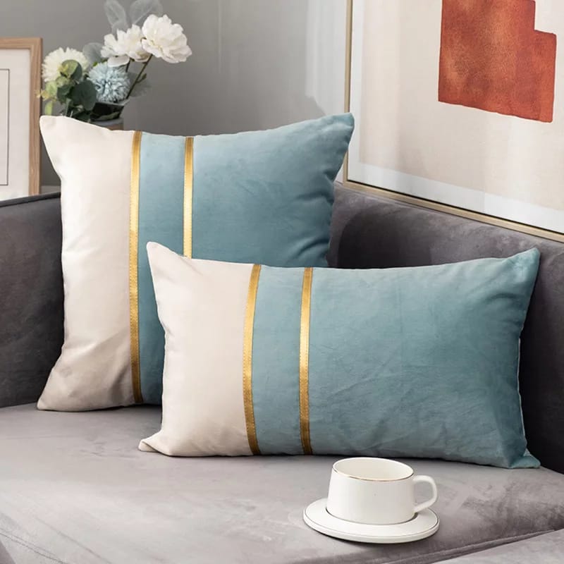 2 PCs Velvet Luxury Cushion & Duck Pillow