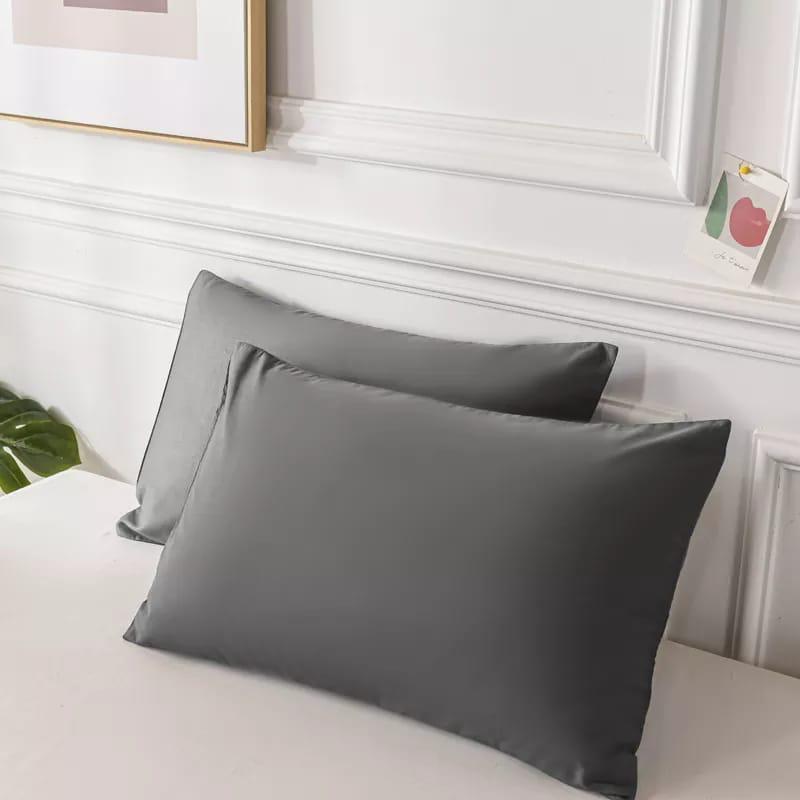 Plain Cotton Bed Pillows-Pack of 2