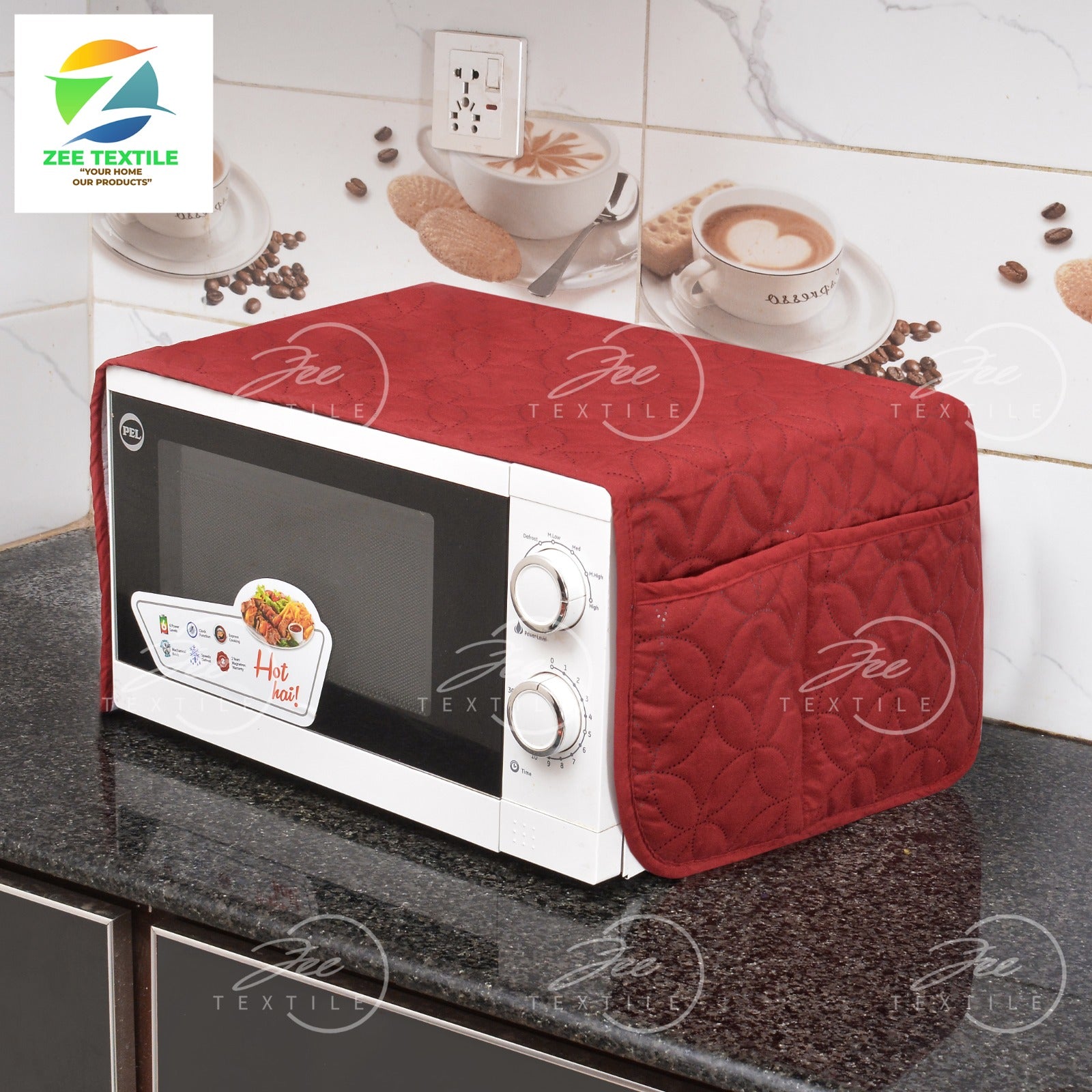 Ultrasonic Quilted Microwave Oven Cover-Red