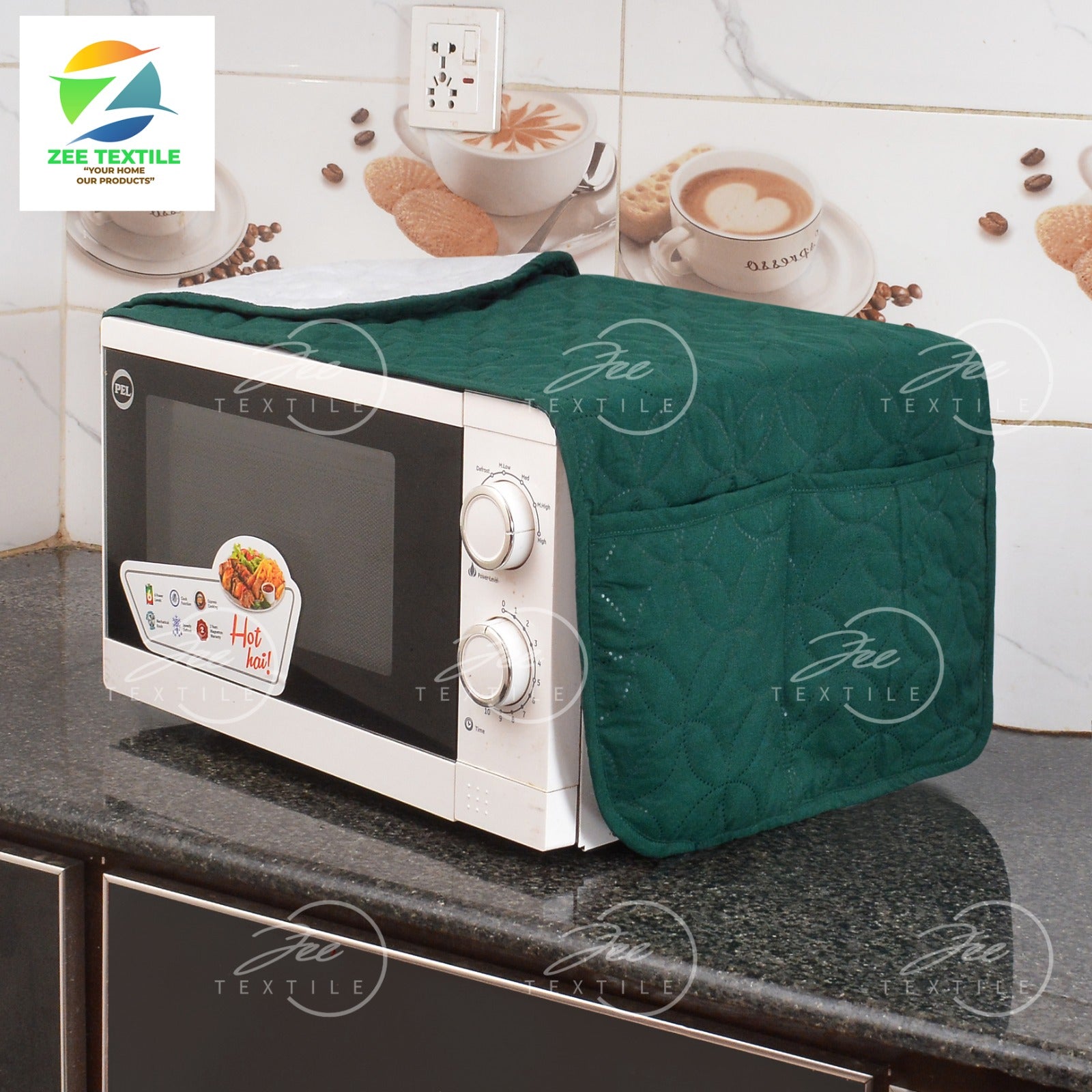 Ultrasonic Quilted Microwave Oven Cover- Green