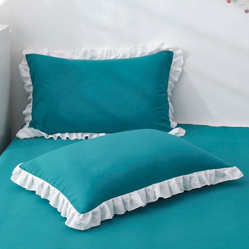 Frilly Cotton Bed Pillow-Pack of 2