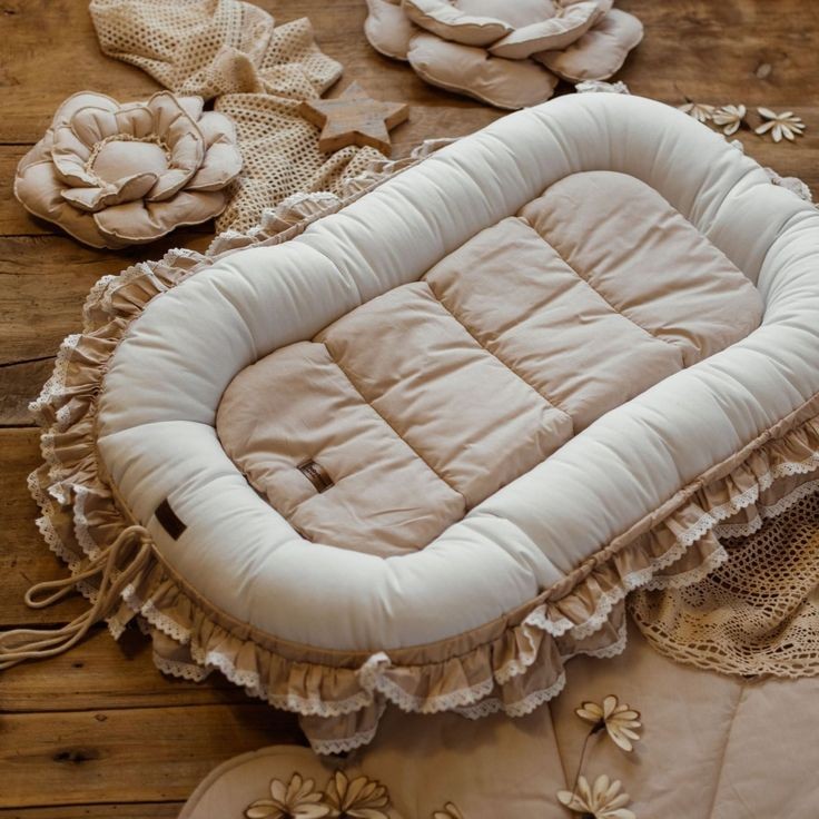 Luxury Double frilly Baby Nest With Comforter