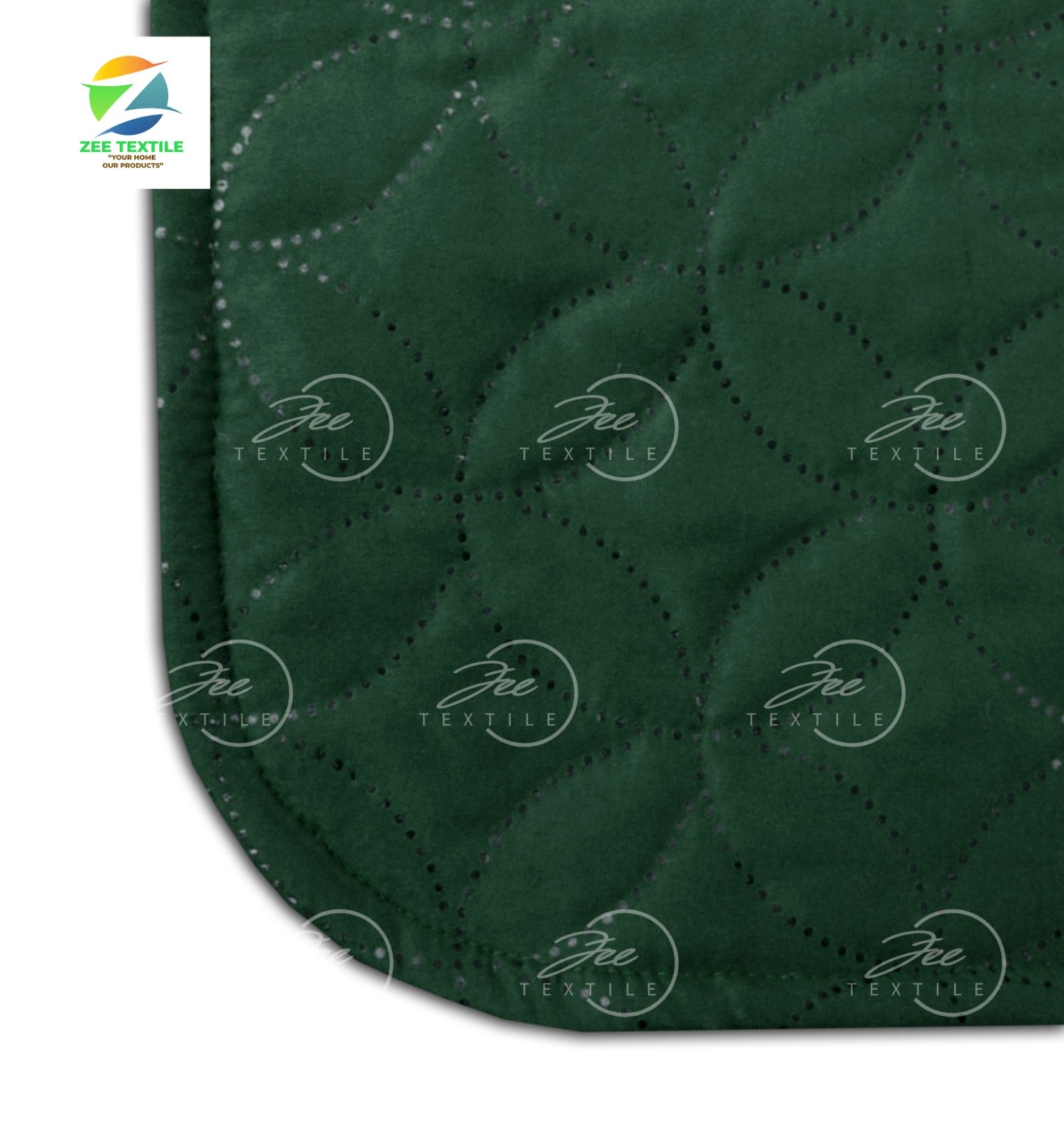 Ultrasonic Quilted  Fridge Cover-Green