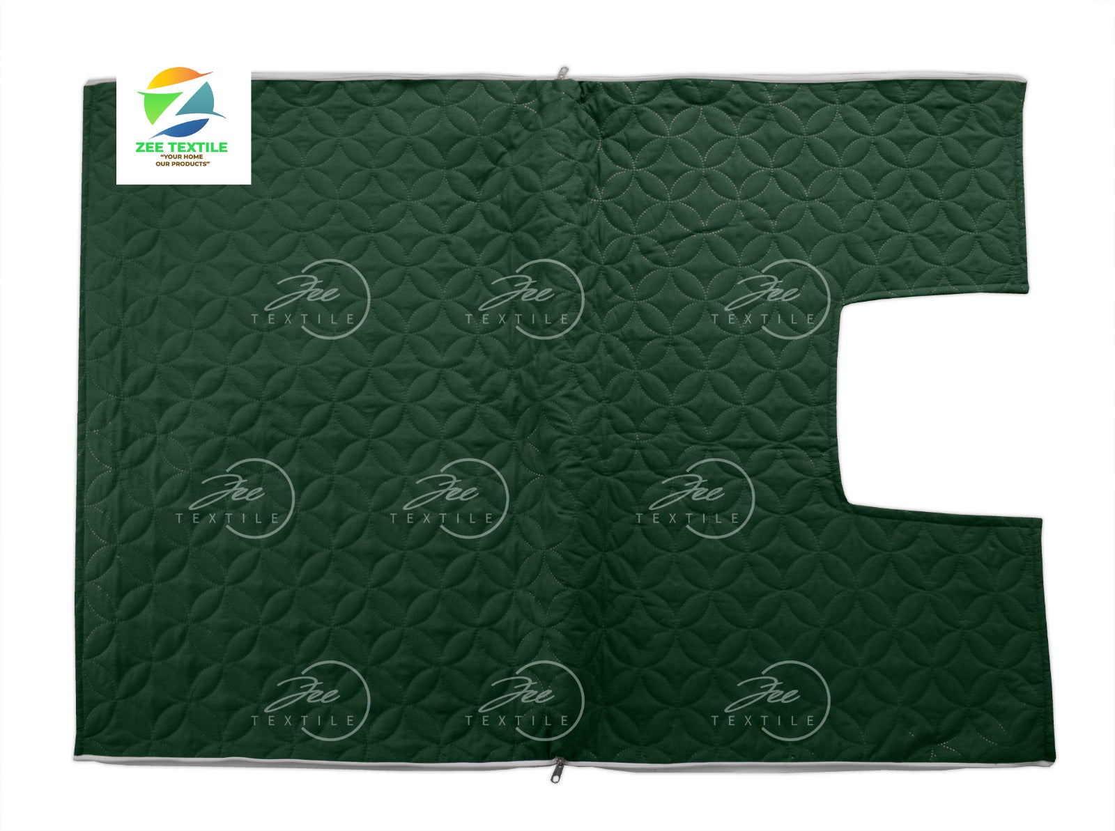 Ultrasonic Quilted Dust-Proof LED TV Cover-Green