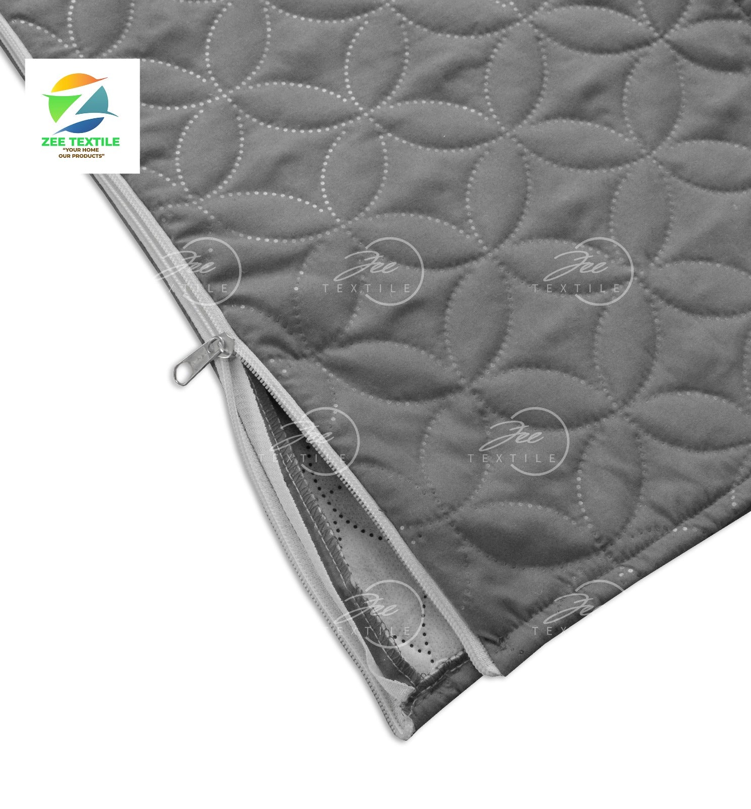 Ultrasonic Quilted Dust-Proof LED TV Cover-Gray