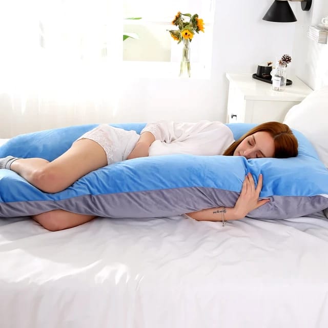 Velvet Full Body Maternity Pregnancy Pillow, U-Shape