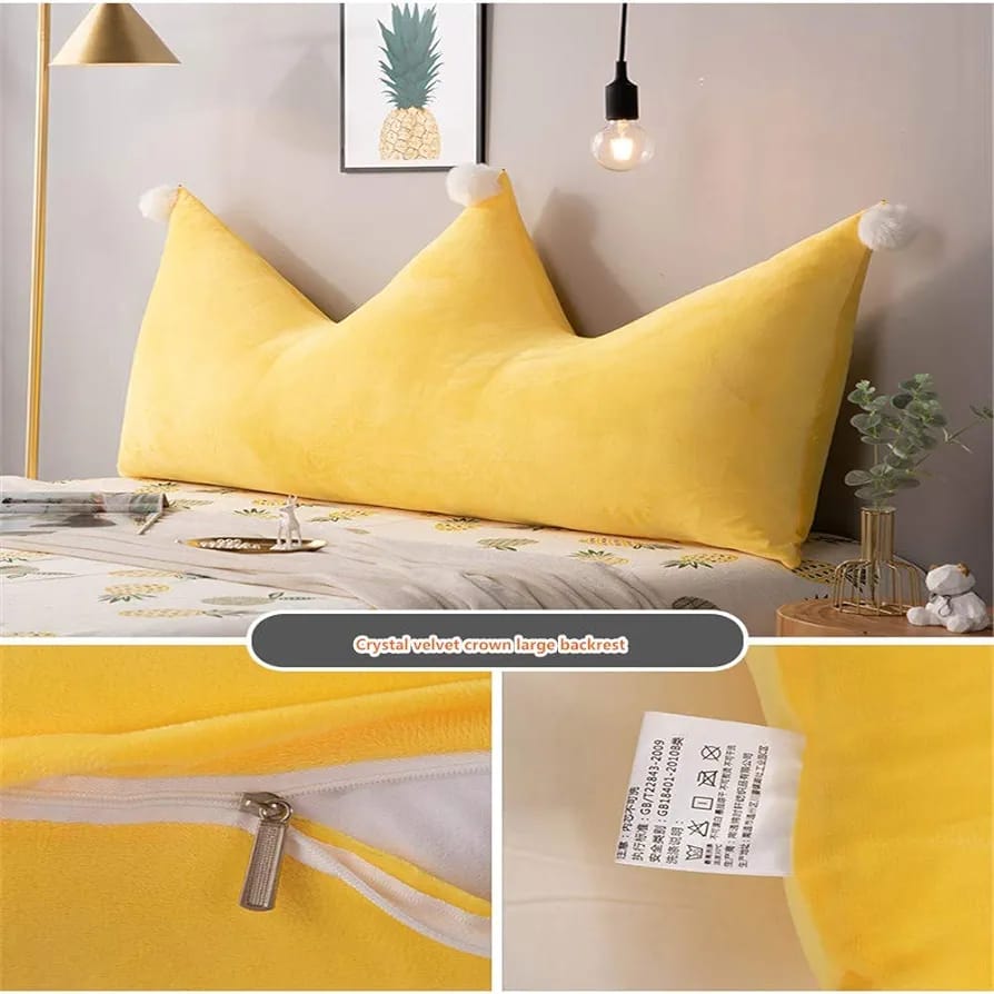 Velvet Large backrest Pillow/Crown Headboard Cushion