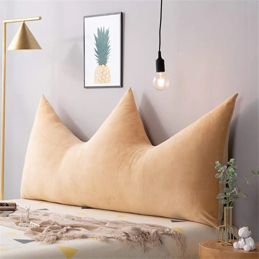 Velvet Large backrest Pillow/Crown Headboard Cushion