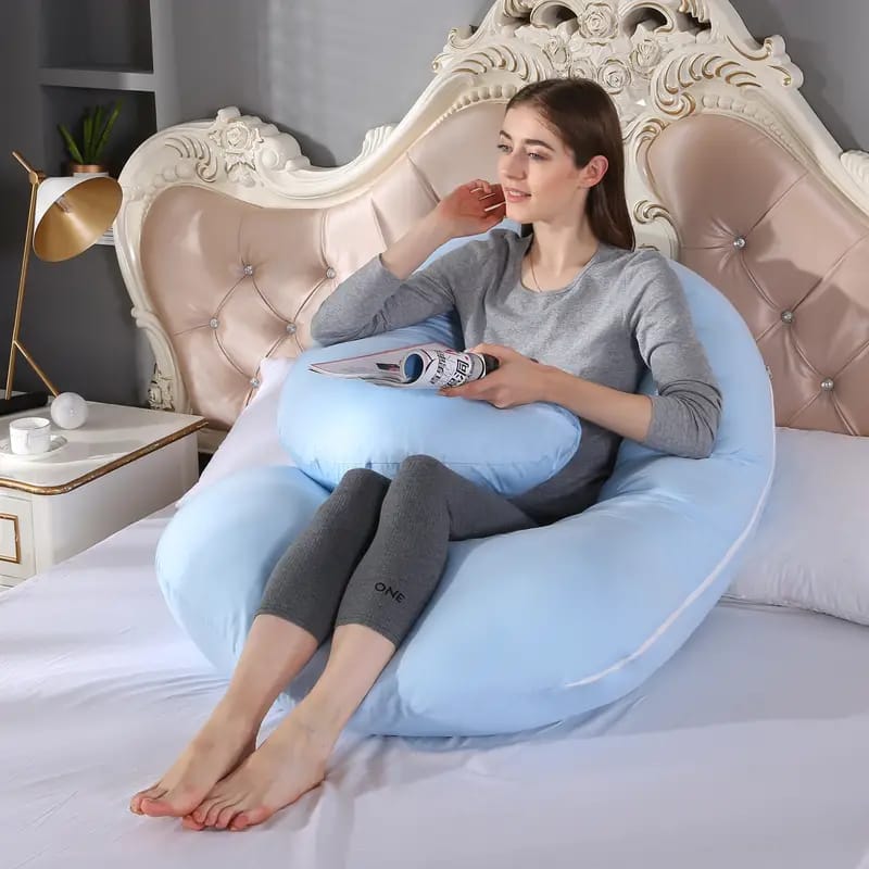 Velvet Full Body Maternity Pregnancy Pillow, L-Shape