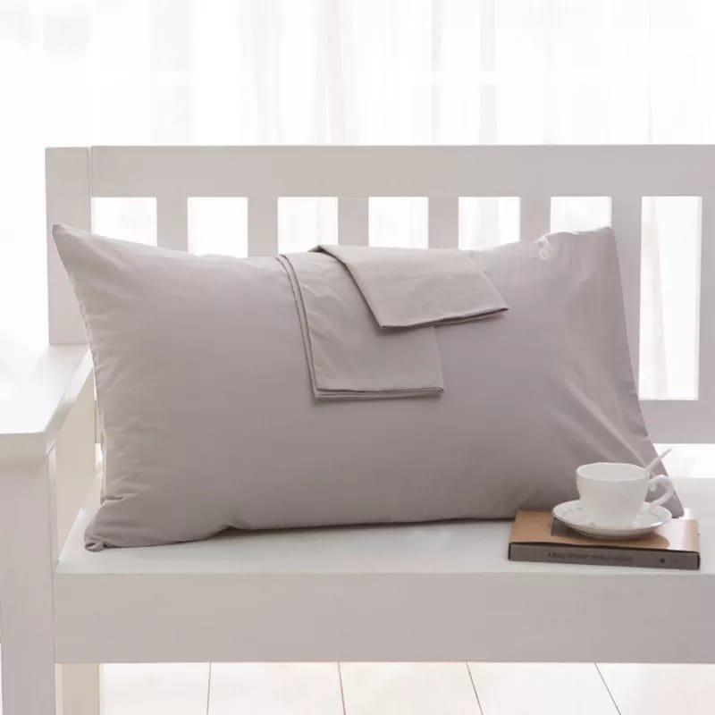 Plain Cotton Bed Pillows-Pack of 2