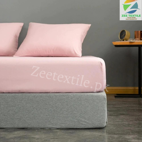 Cotton Fitted Bedsheet with Pillow Covers