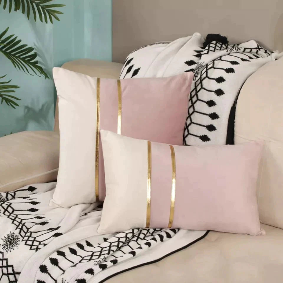 2 PCs Velvet Luxury Cushion & Duck Pillow